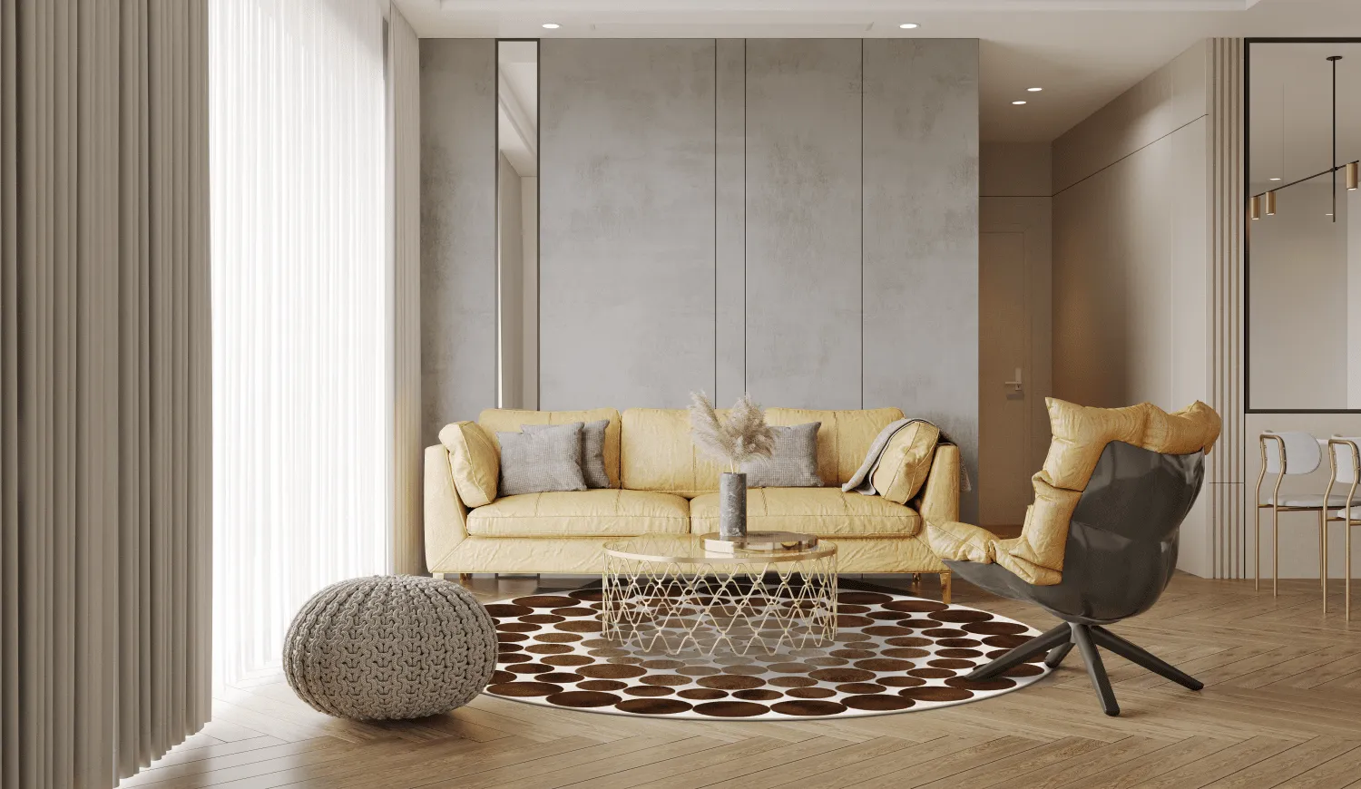 Round rug - Marineo (brown)