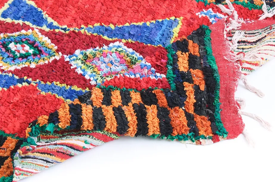 Moroccan Berber rug Boucherouite 315 x 120 cm