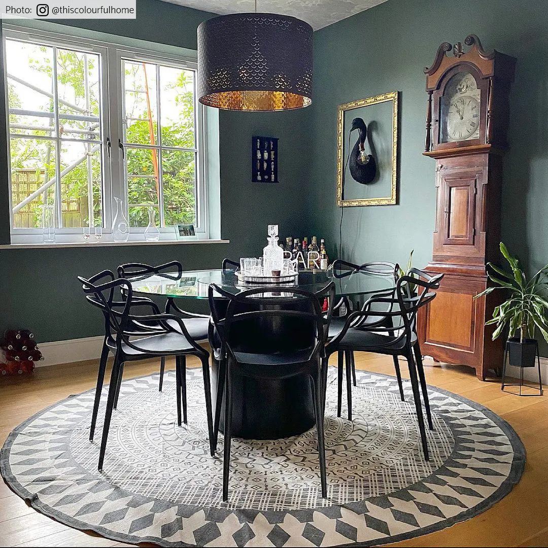 Round rugs - Marrakech (round) (black/grey/white)
