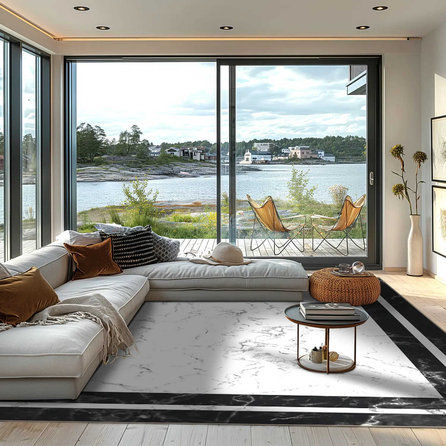 Wilton rug - Amaliada (black/white)