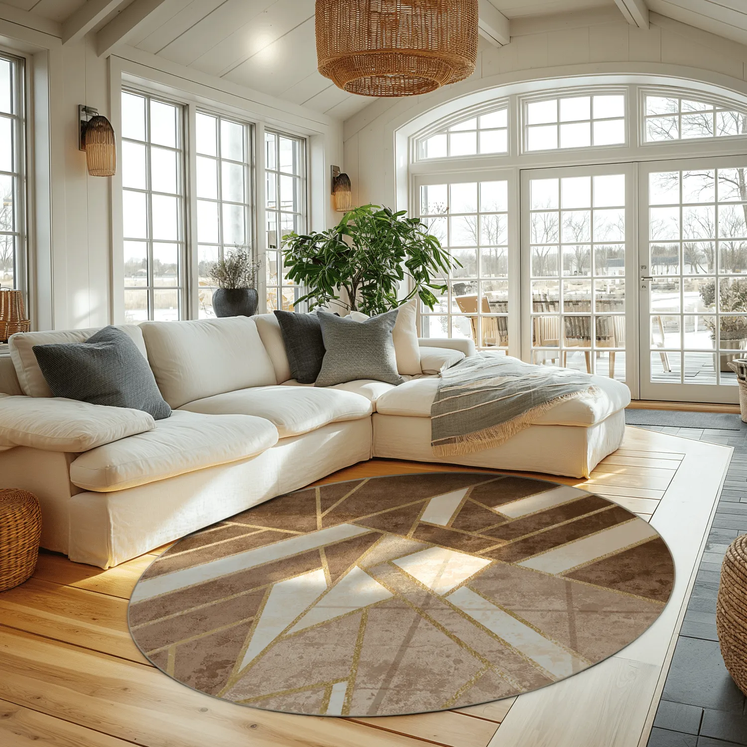 Round rug - Amasra (beige)
