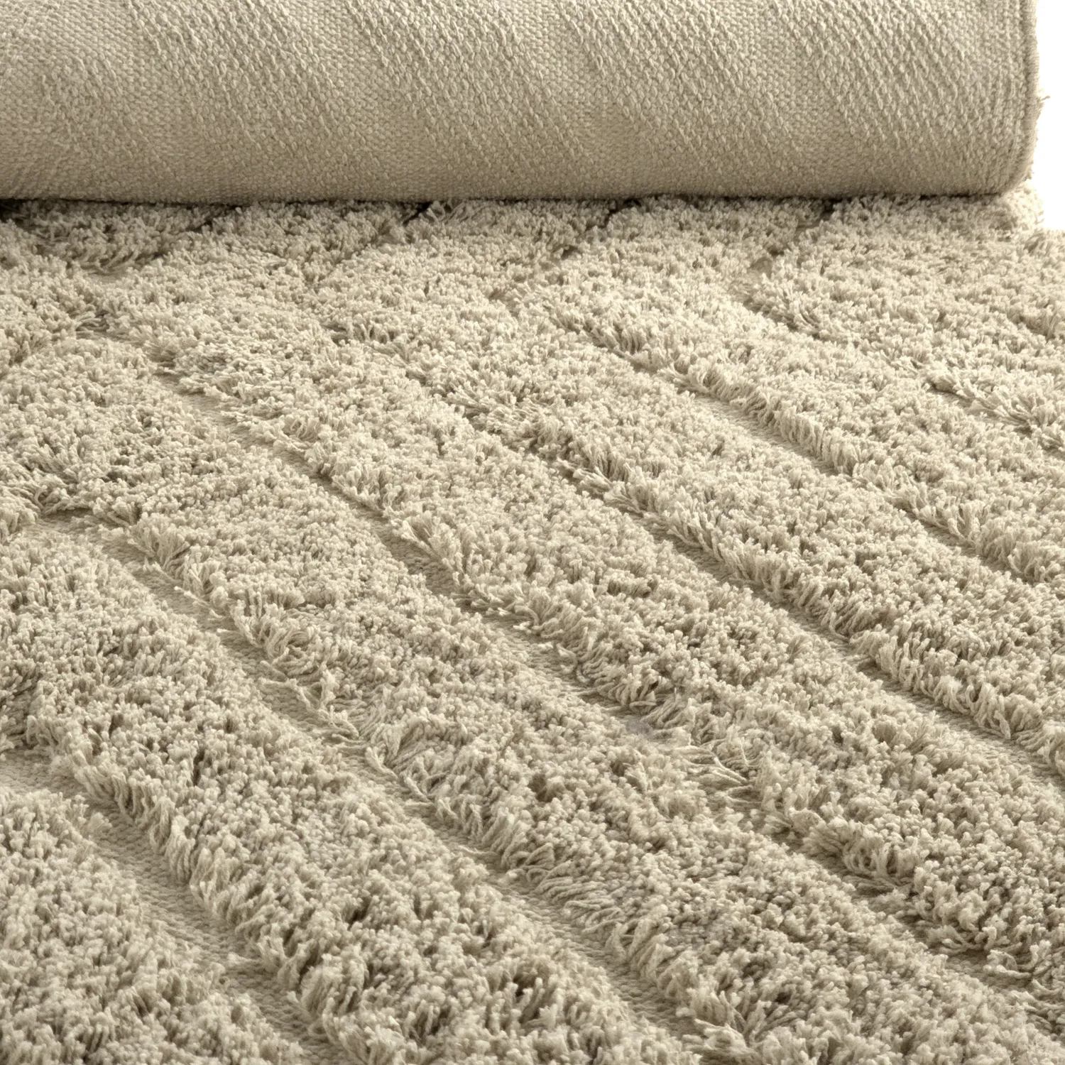 Shaggy rugs - Amberley Natural Cotton Shaggy (beige)