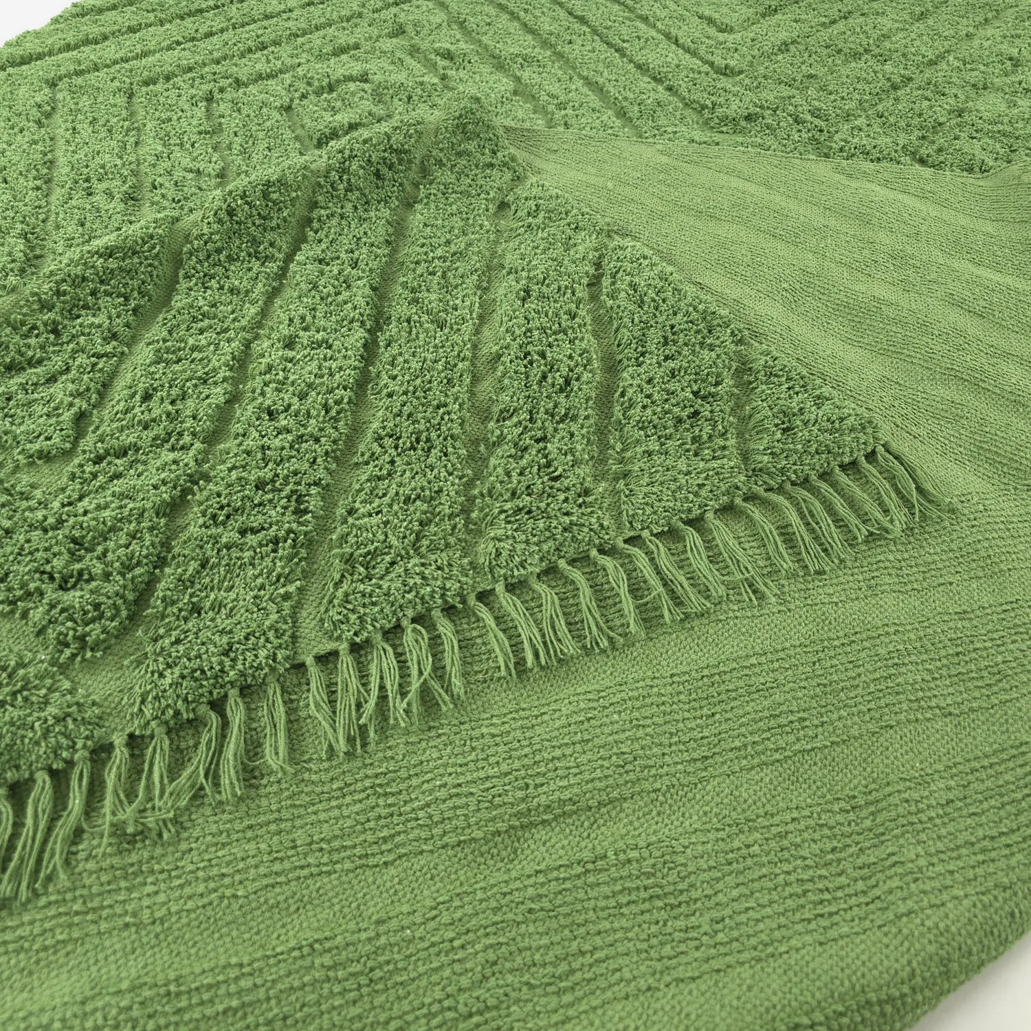 Shaggy rugs - Amberley Natural Cotton Shaggy (green)
