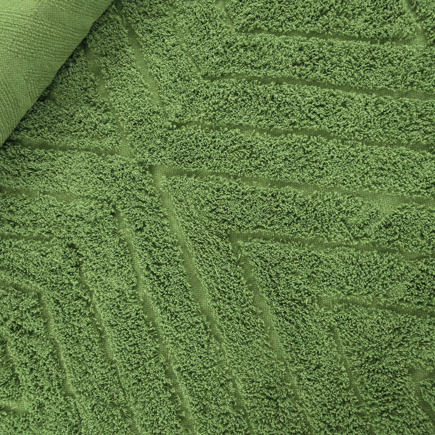 Shaggy rugs - Amberley Natural Cotton Shaggy (green)
