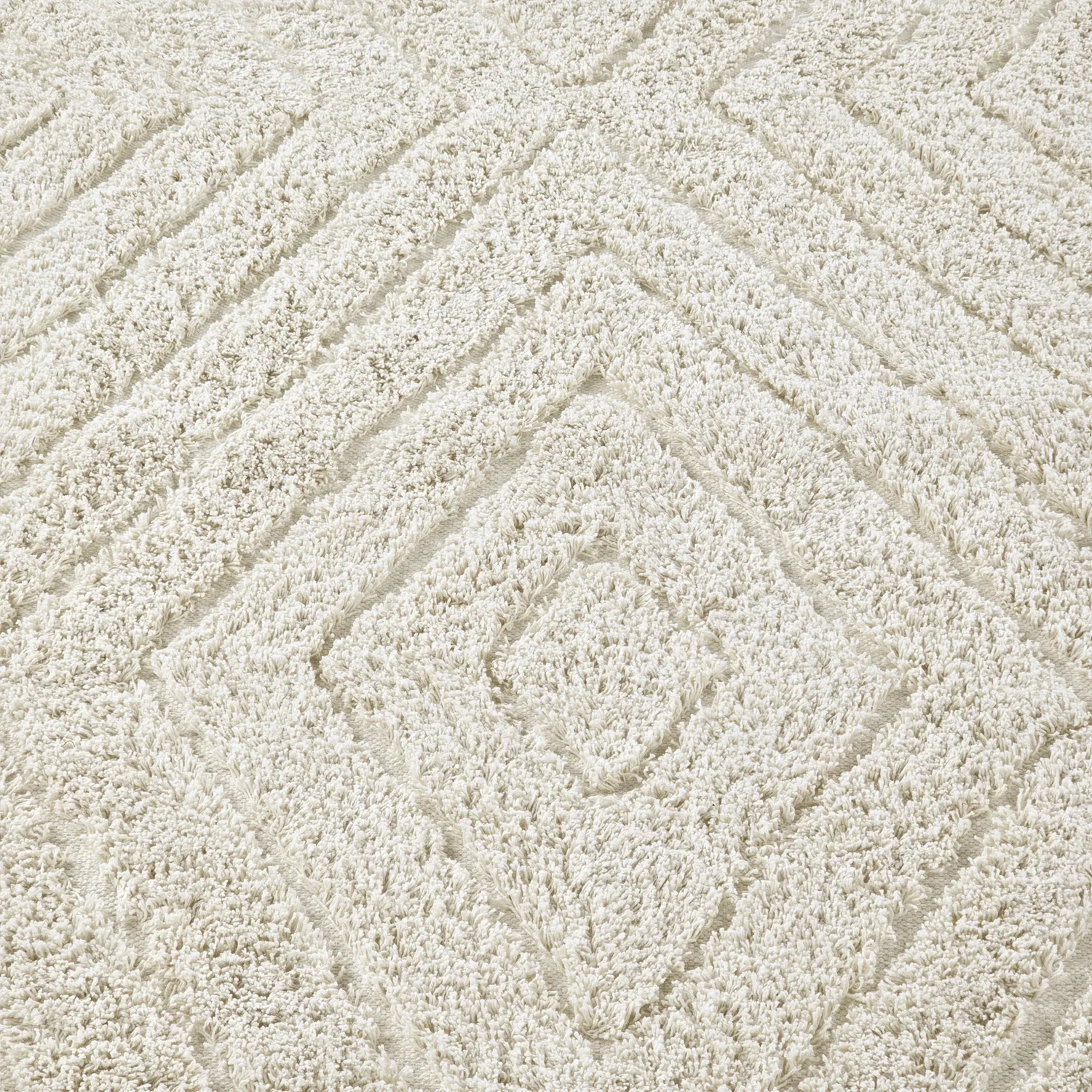 Shaggy rugs - Amberley Natural Cotton Shaggy (off-white)