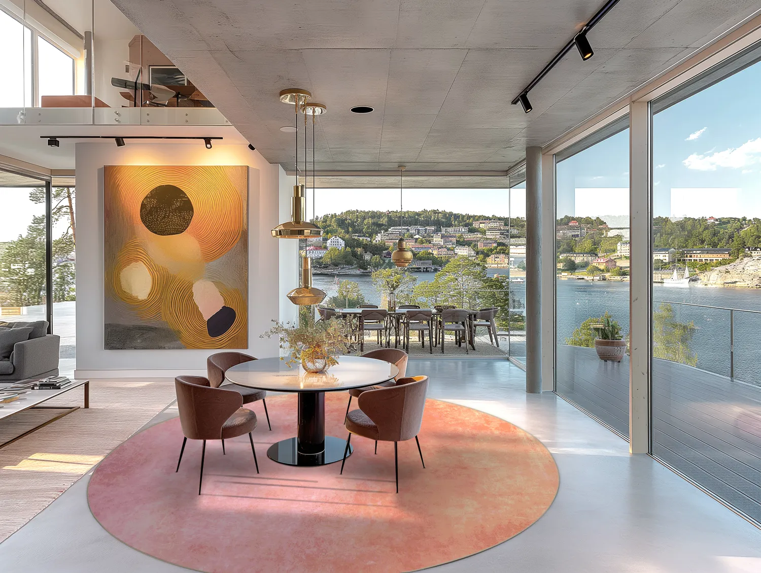 Round rug - Baden (pink)