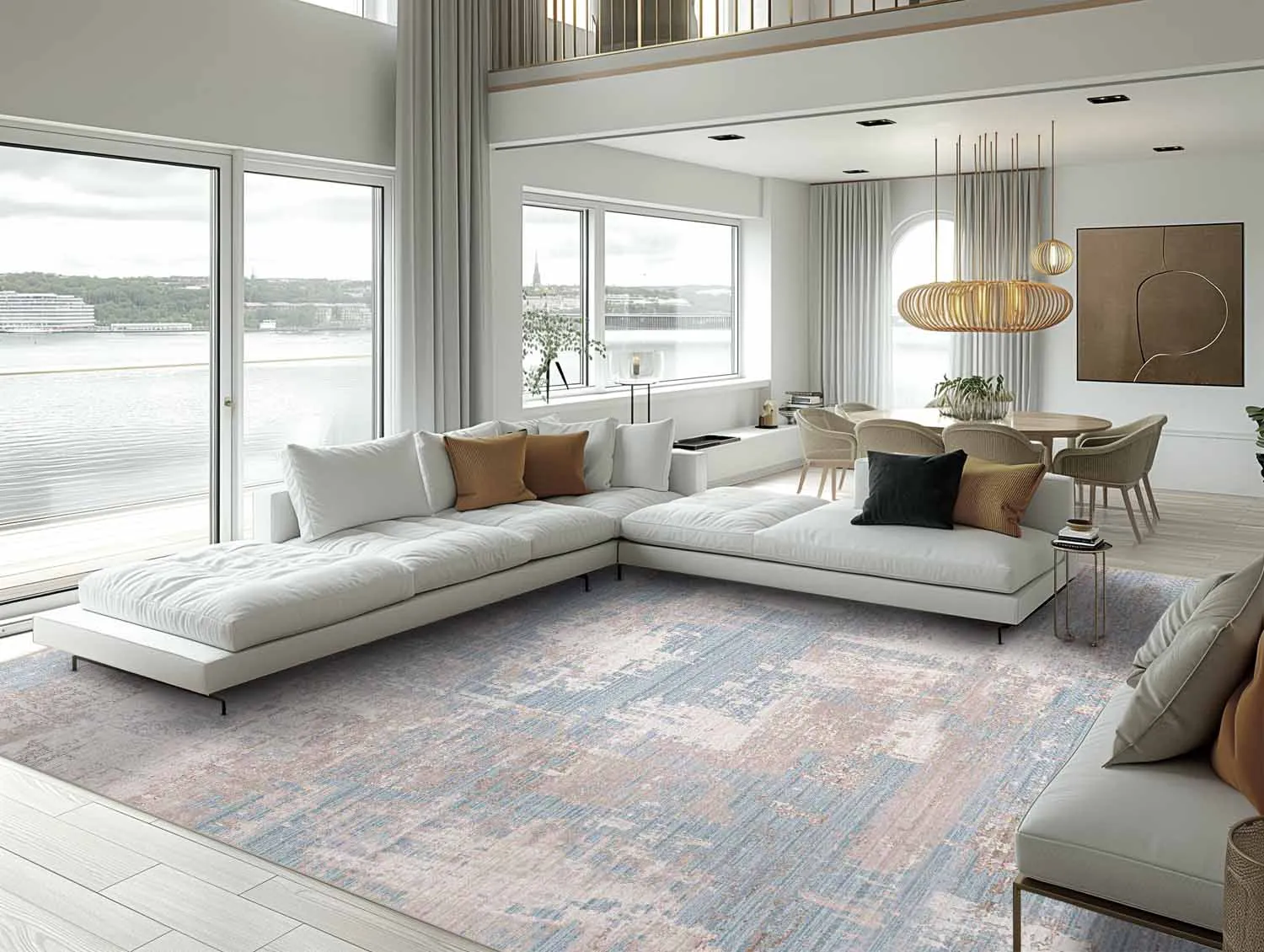 Wilton rug - Bardia (blue/grey)
