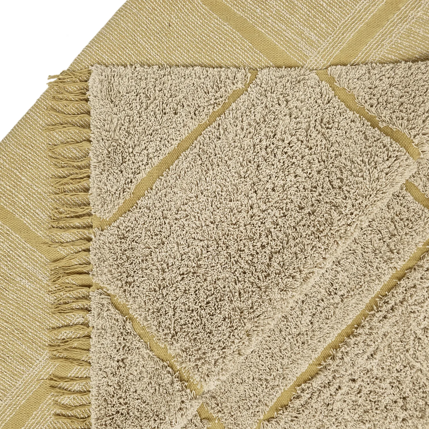 Shaggy rugs - Bellevue Natural Cotton Shaggy (beige/brown)