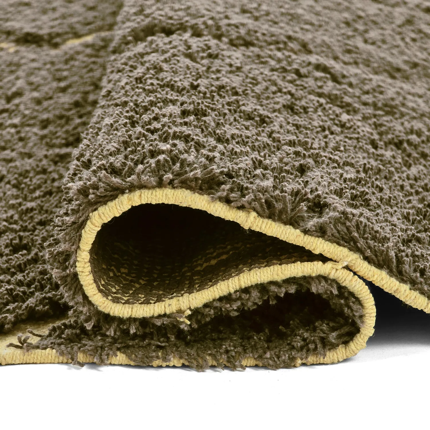 Shaggy rugs - Bellevue Natural Cotton Shaggy (brown/yellow)