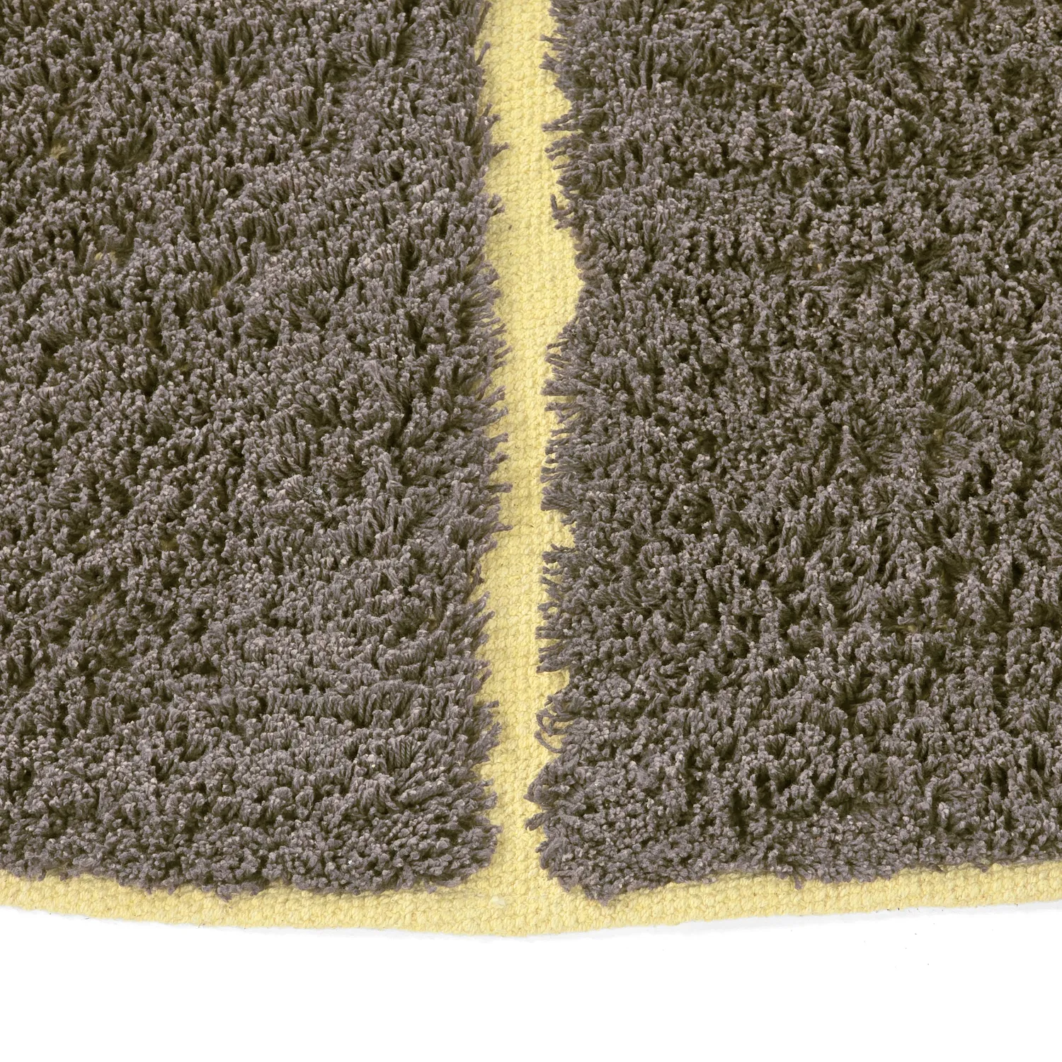 Round rug - Bellevue Natural Cotton Shaggy (brown/yellow)