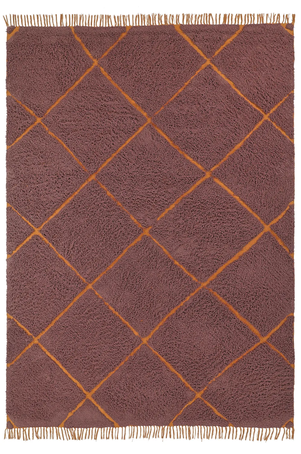 Shaggy rugs - Bellevue Natural Cotton Shaggy (red/orange)