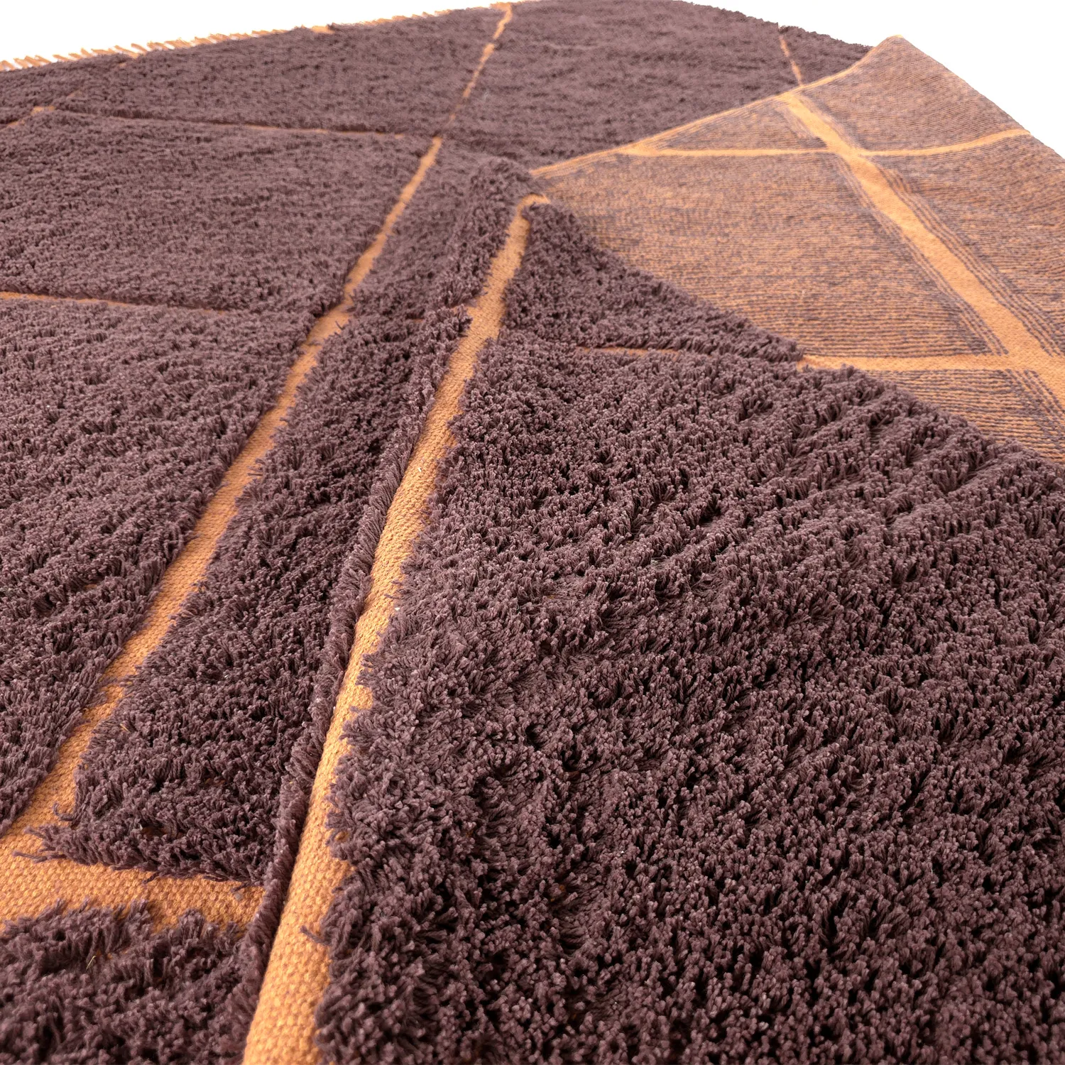 Shaggy rugs - Bellevue Natural Cotton Shaggy (red/orange)