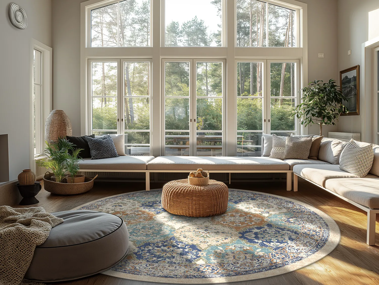 Round rug - Bohemia (blue/multi)