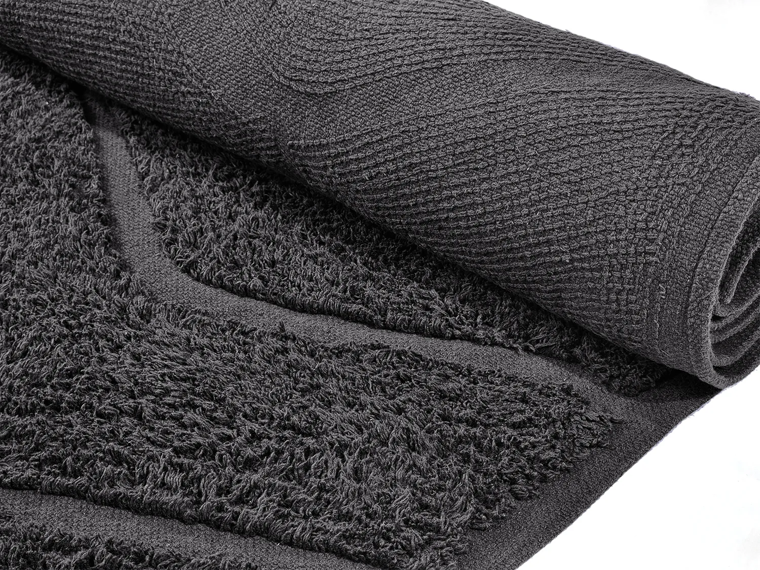 Shaggy rugs - Brynn Natural Cotton Shaggy (black)