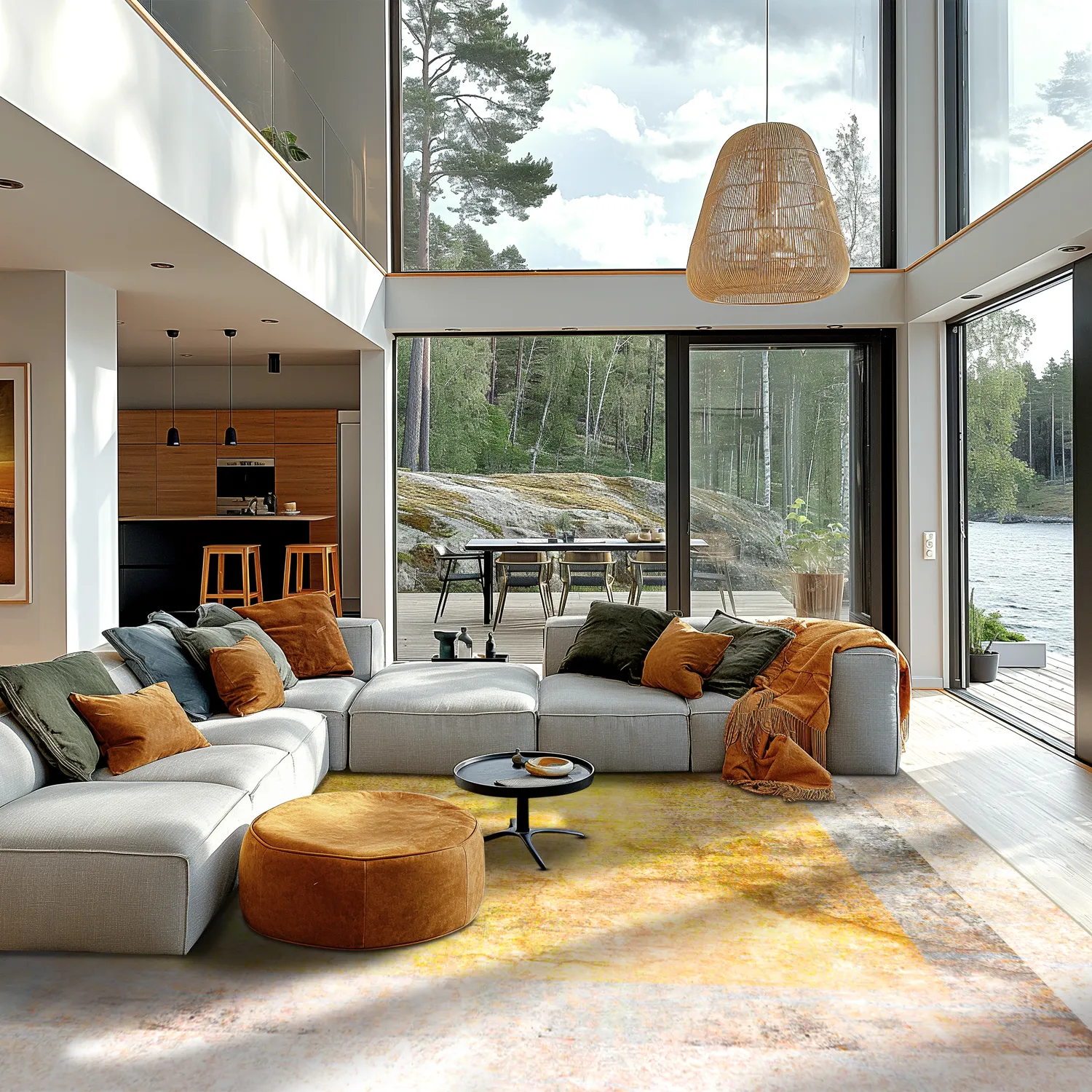 Wilton rug - Budoni (grey/beige/yellow)