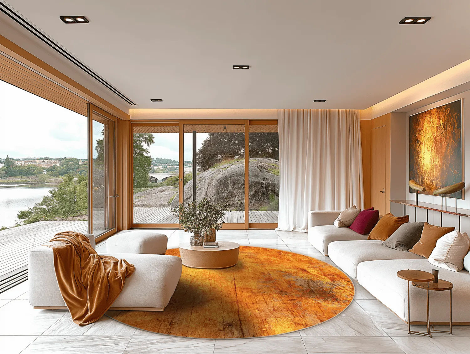 Round rug - Cesano (orange)