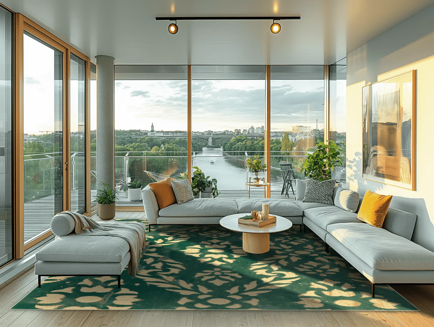 Wilton rug - Circe (green/gold)