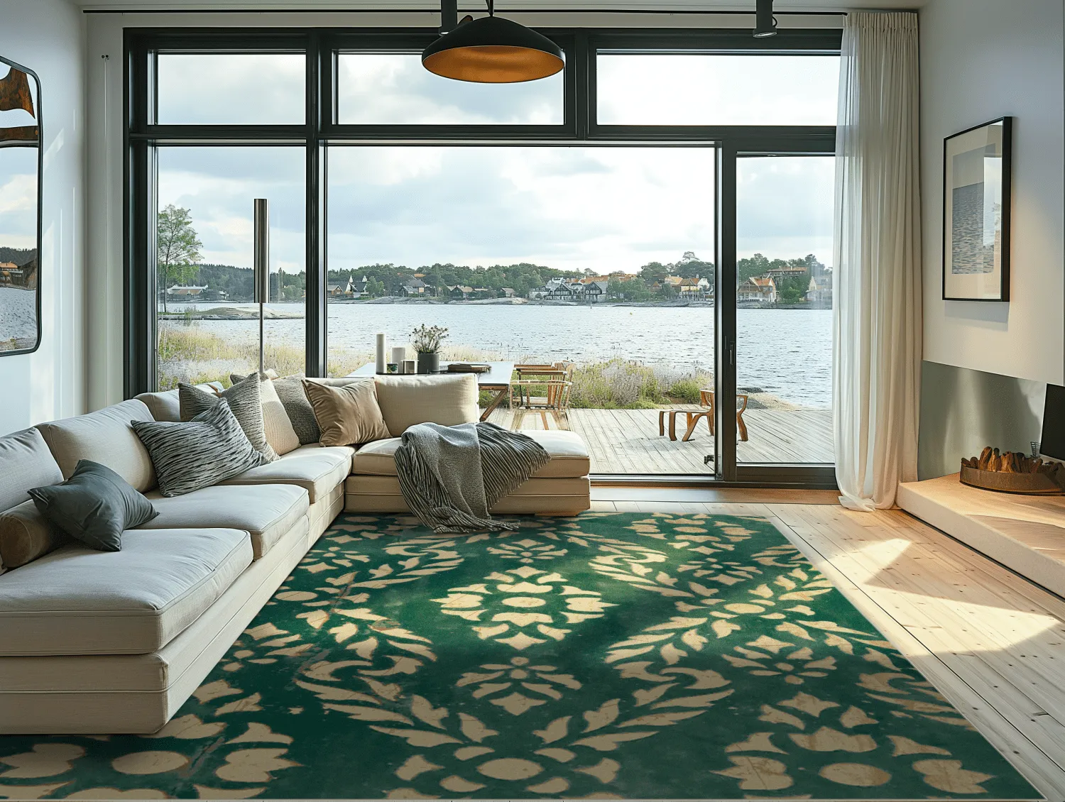 Wilton rug - Circe (green/gold)
