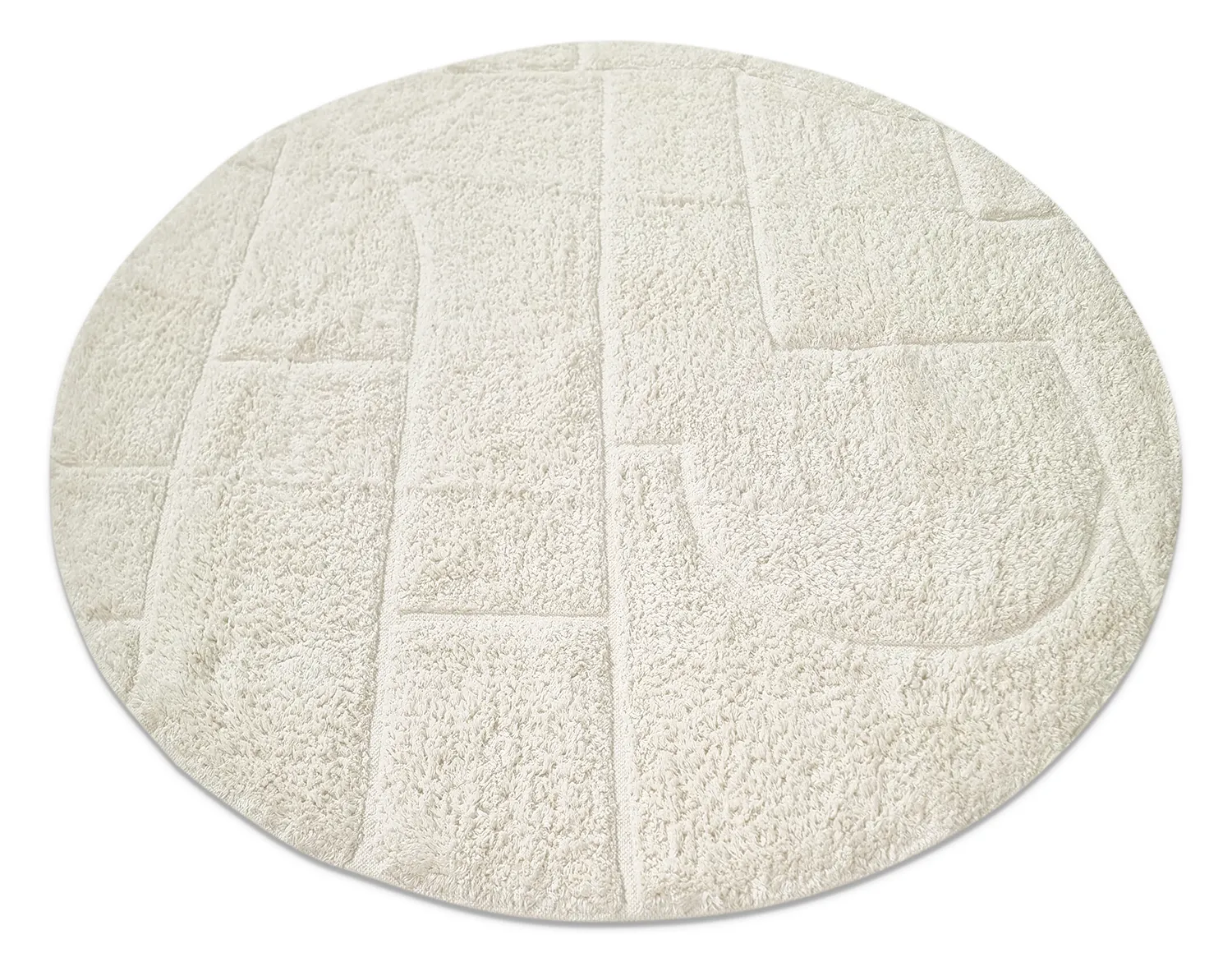 Round rug - Cremona Natural Cotton Shaggy (offwhite)