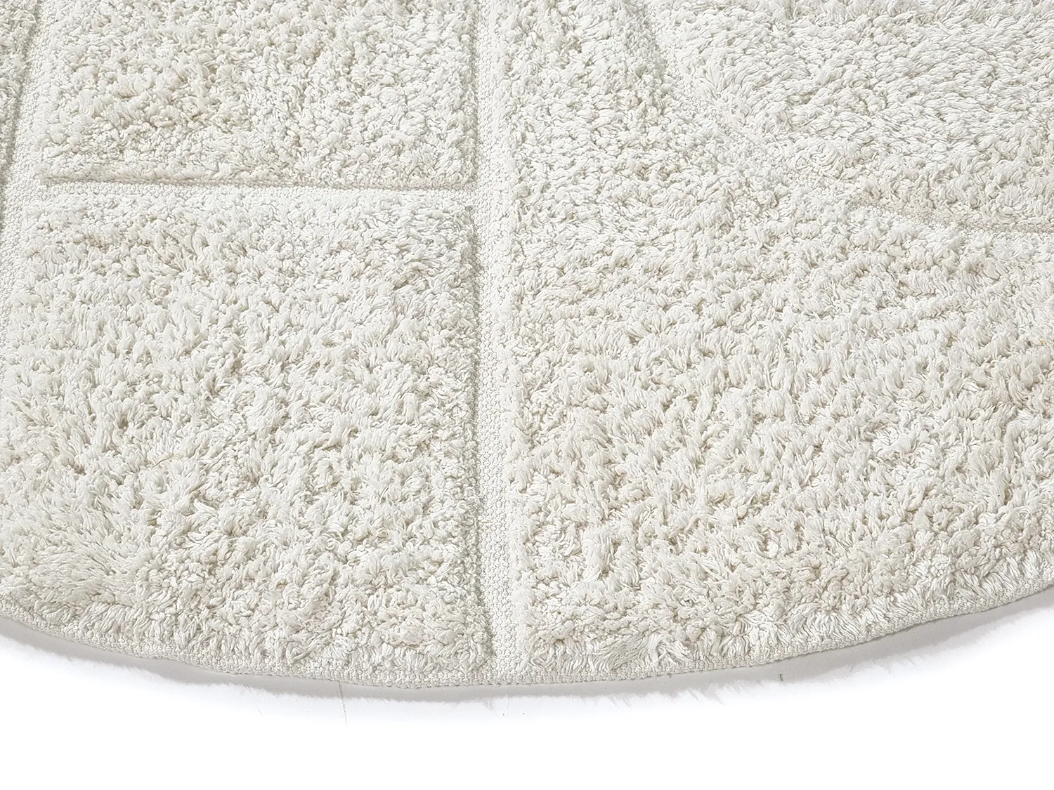 Round rug - Cremona Natural Cotton Shaggy (offwhite)