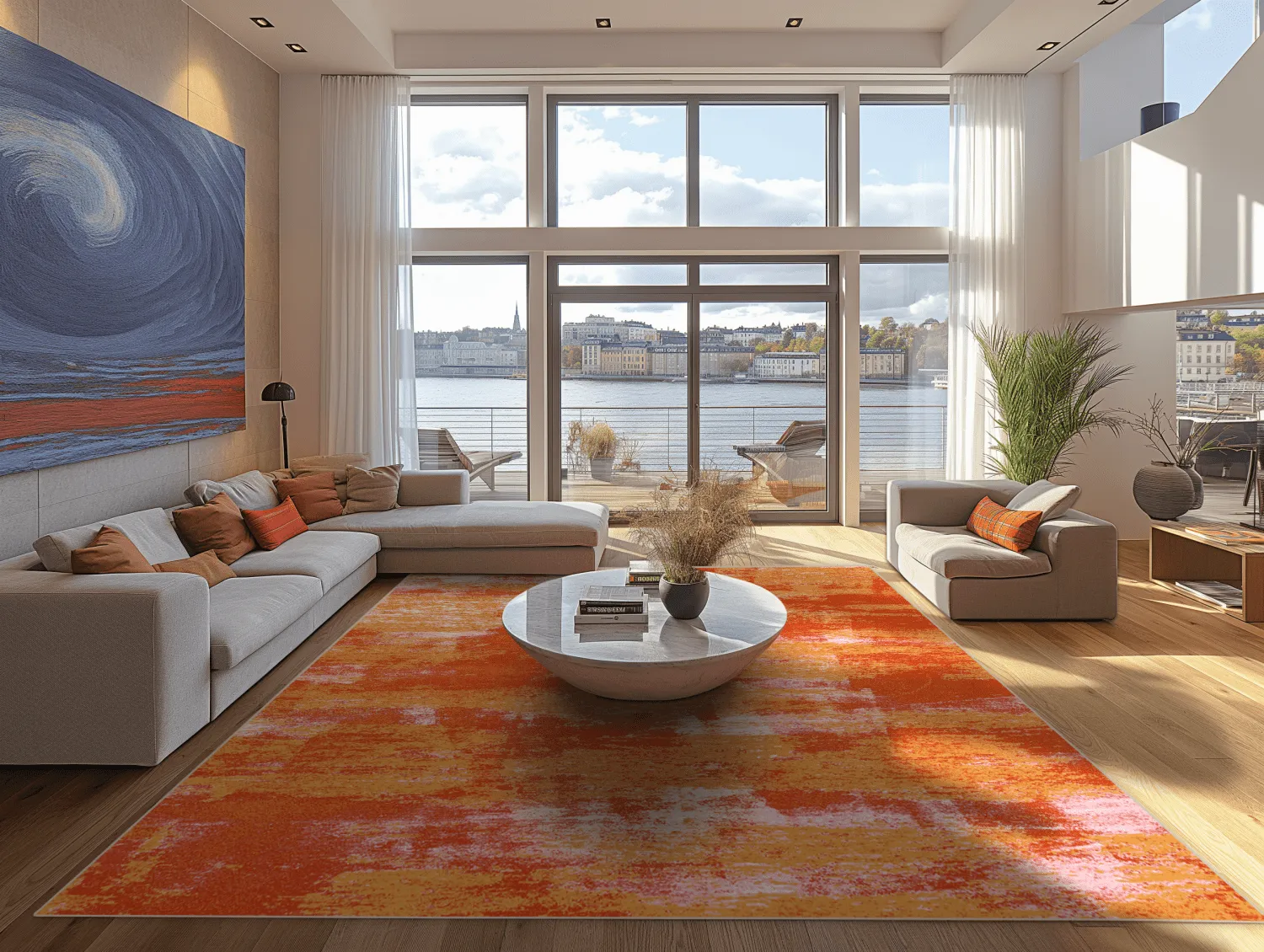 Wilton rug - Drew (orange)