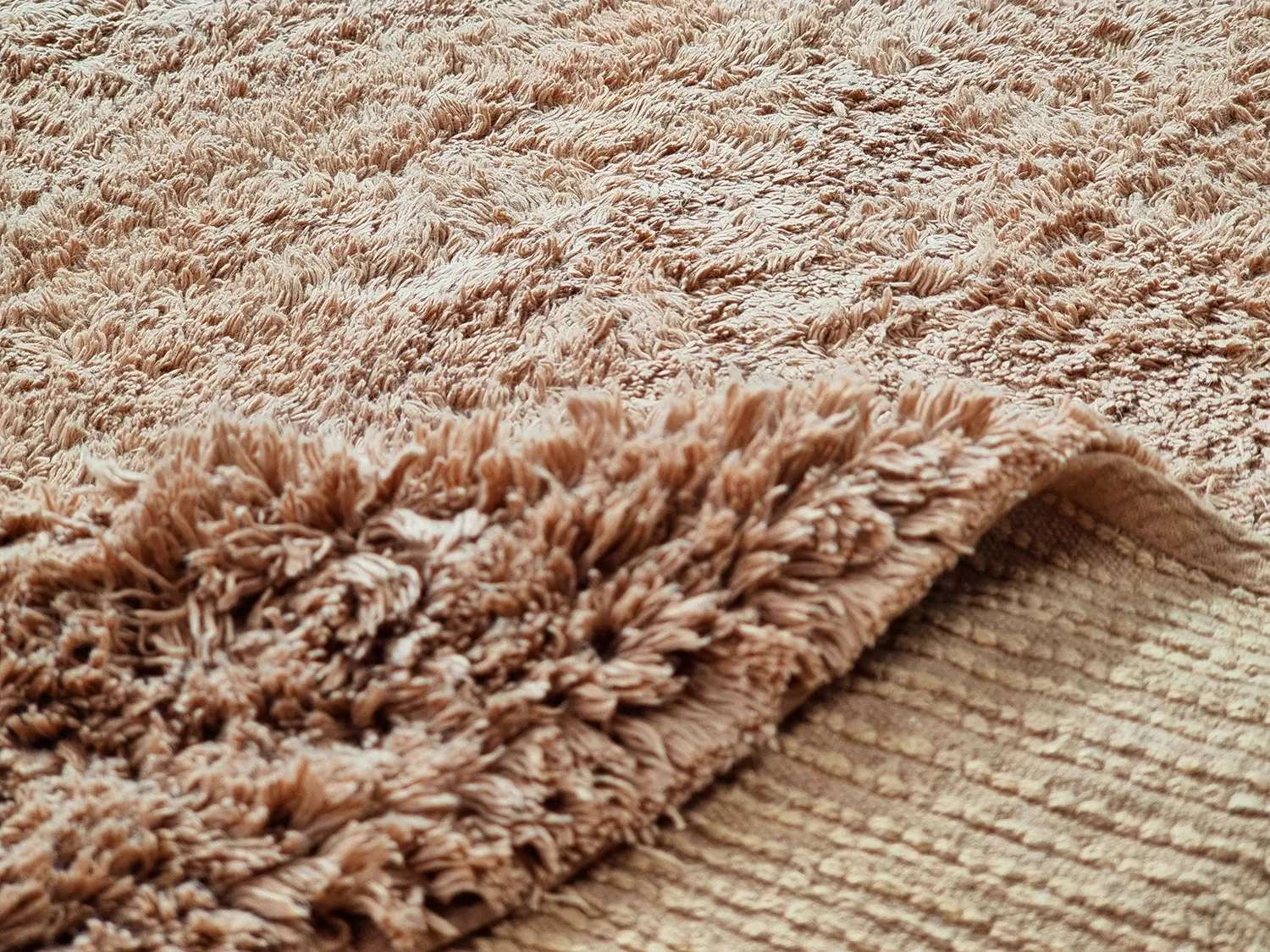 Shaggy rugs - Ebba Natural Cotton Shaggy (brown)