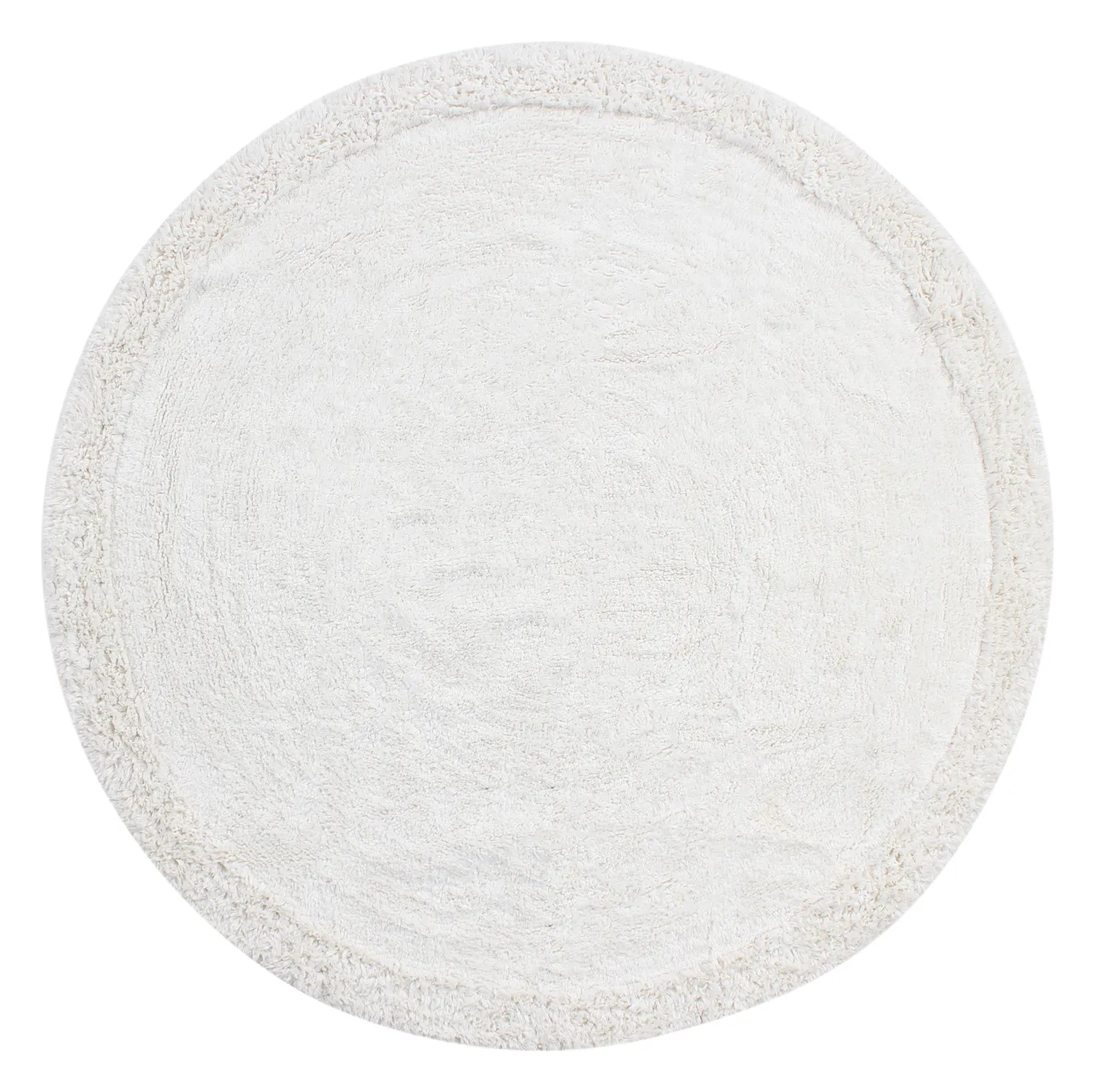 Round rug - Ebba Natural Cotton Shaggy (offwhite)