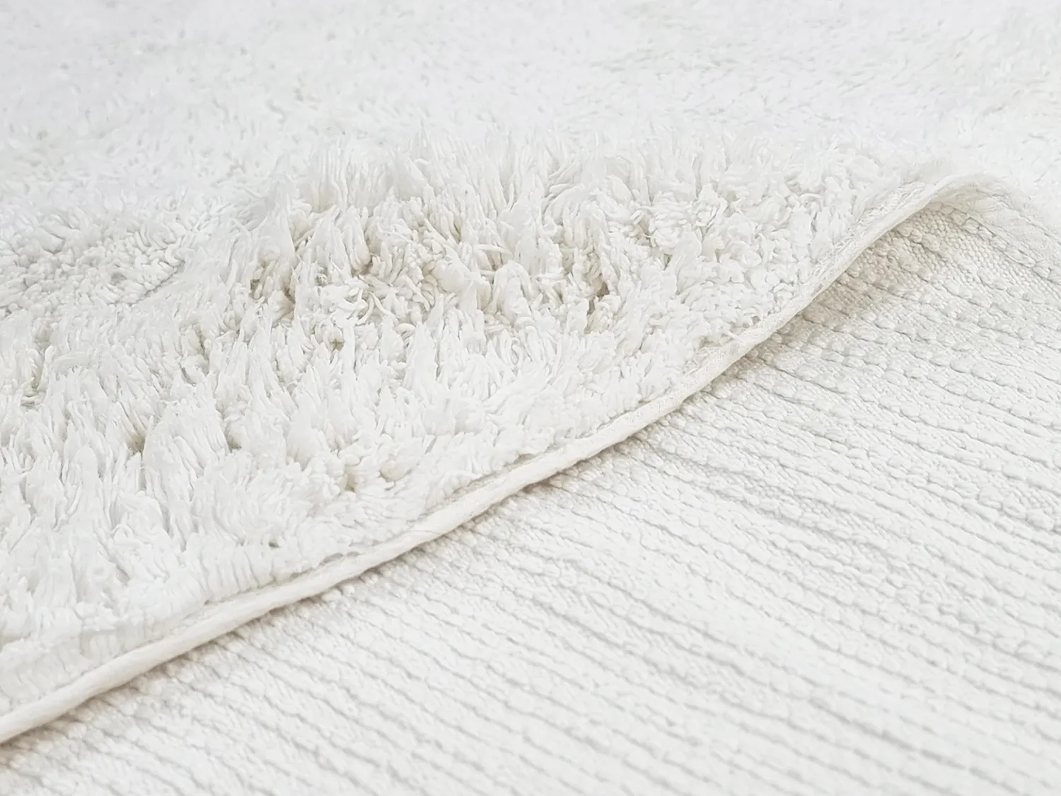 Round rug - Ebba Natural Cotton Shaggy (offwhite)
