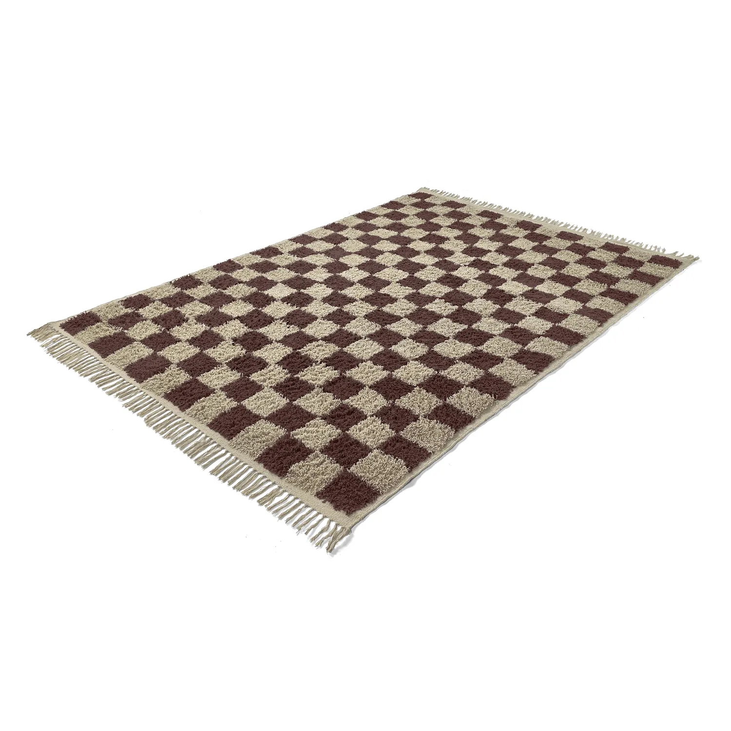 Shaggy rugs - Elsey Natural Cotton Shaggy (beige/brown)