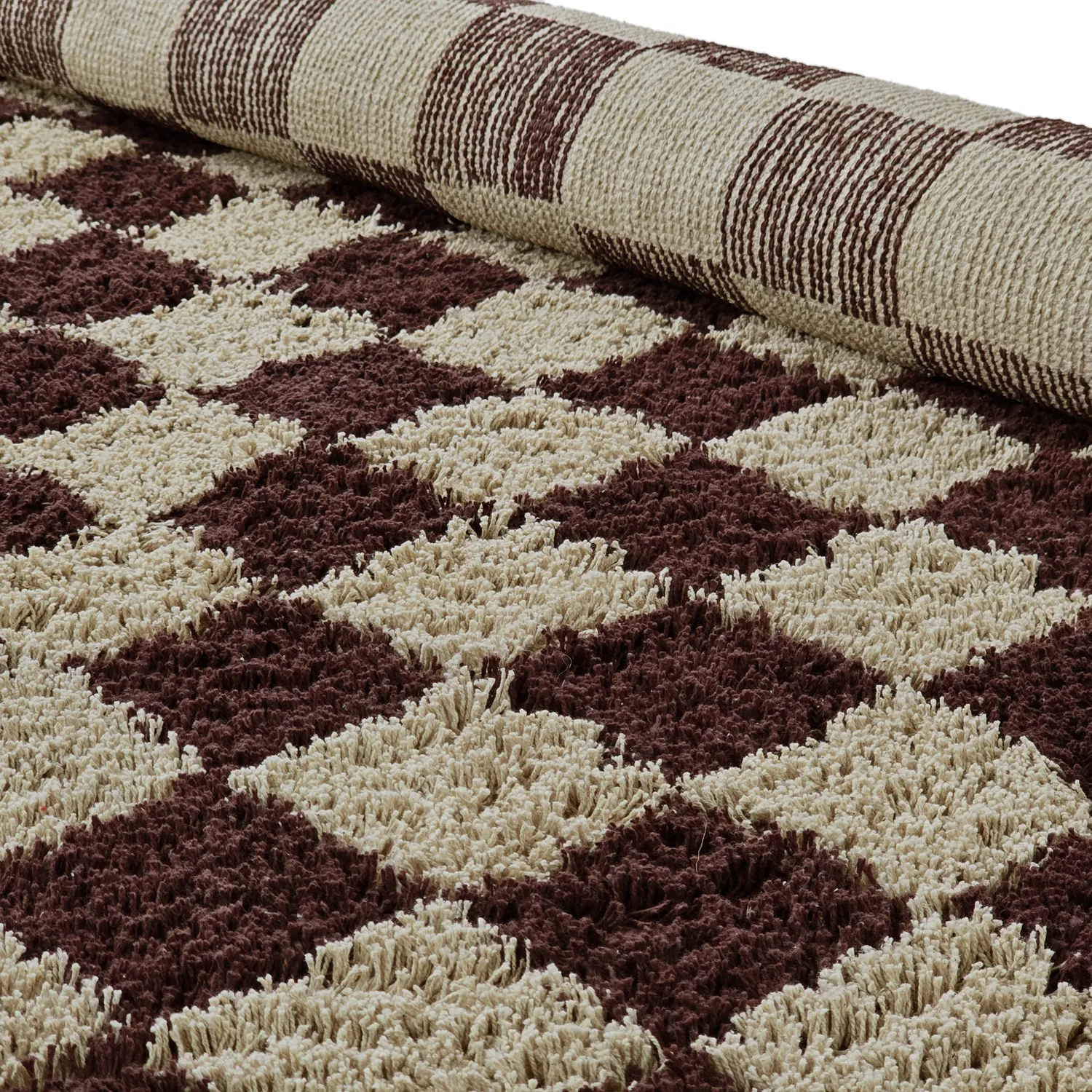 Shaggy rugs - Elsey Natural Cotton Shaggy (beige/brown)