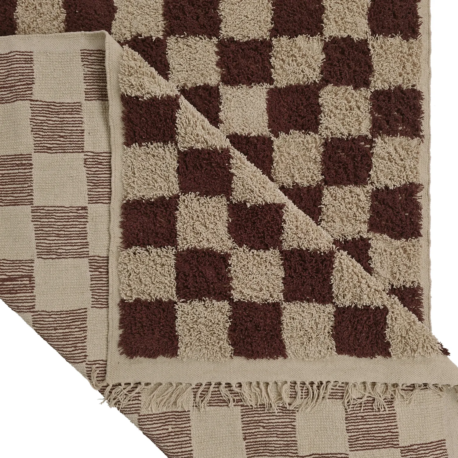 Shaggy rugs - Elsey Natural Cotton Shaggy (beige/brown)