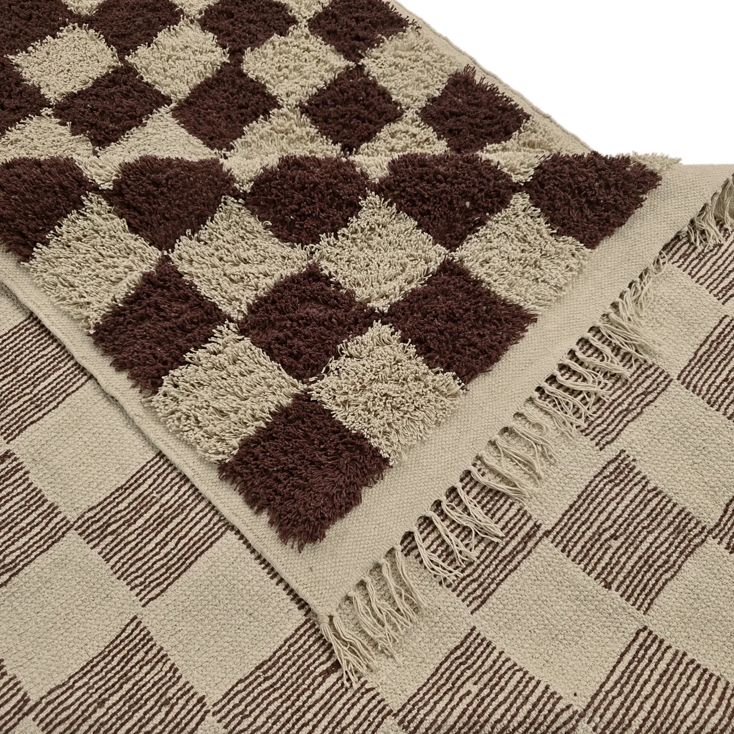 Shaggy rugs - Elsey Natural Cotton Shaggy (beige/brown)