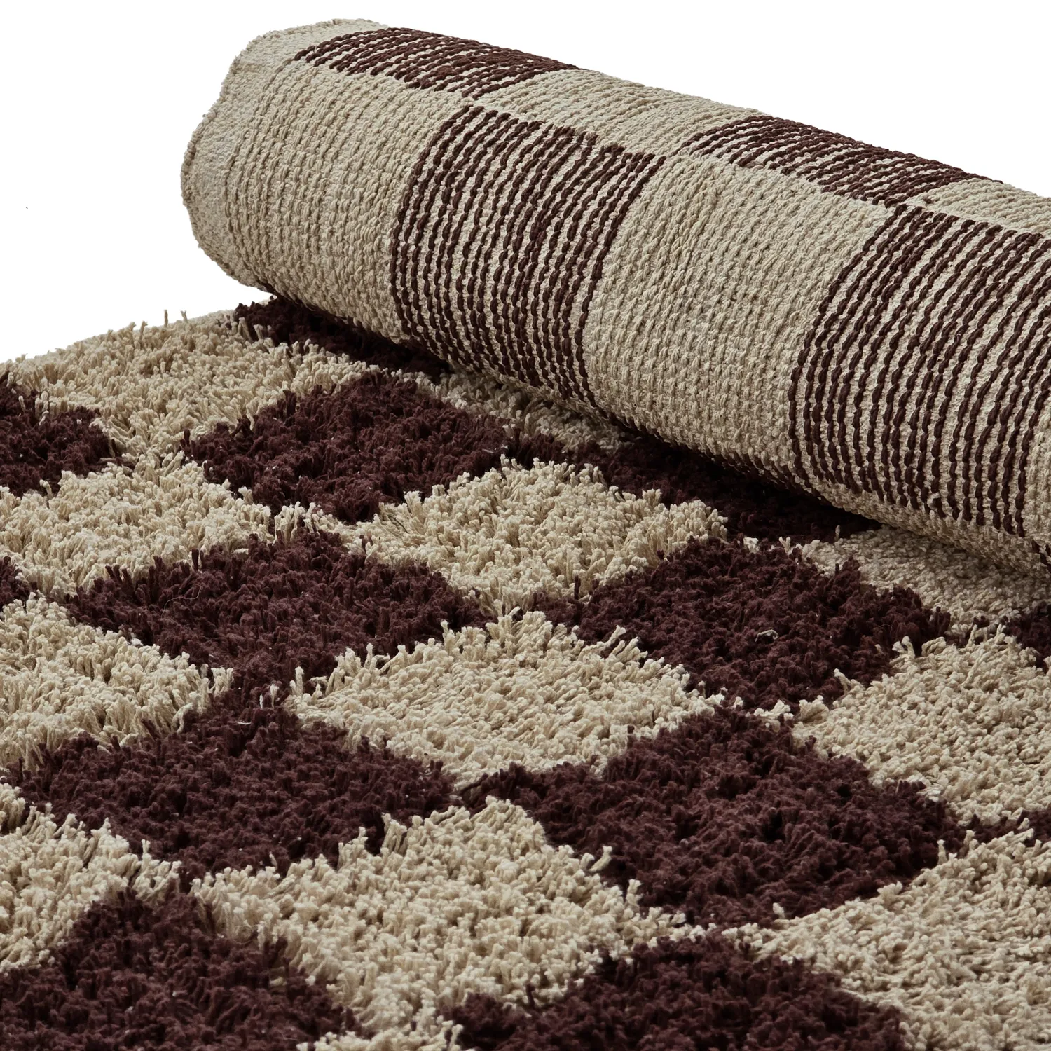 Shaggy rugs - Elsey Natural Cotton Shaggy (beige/brown)