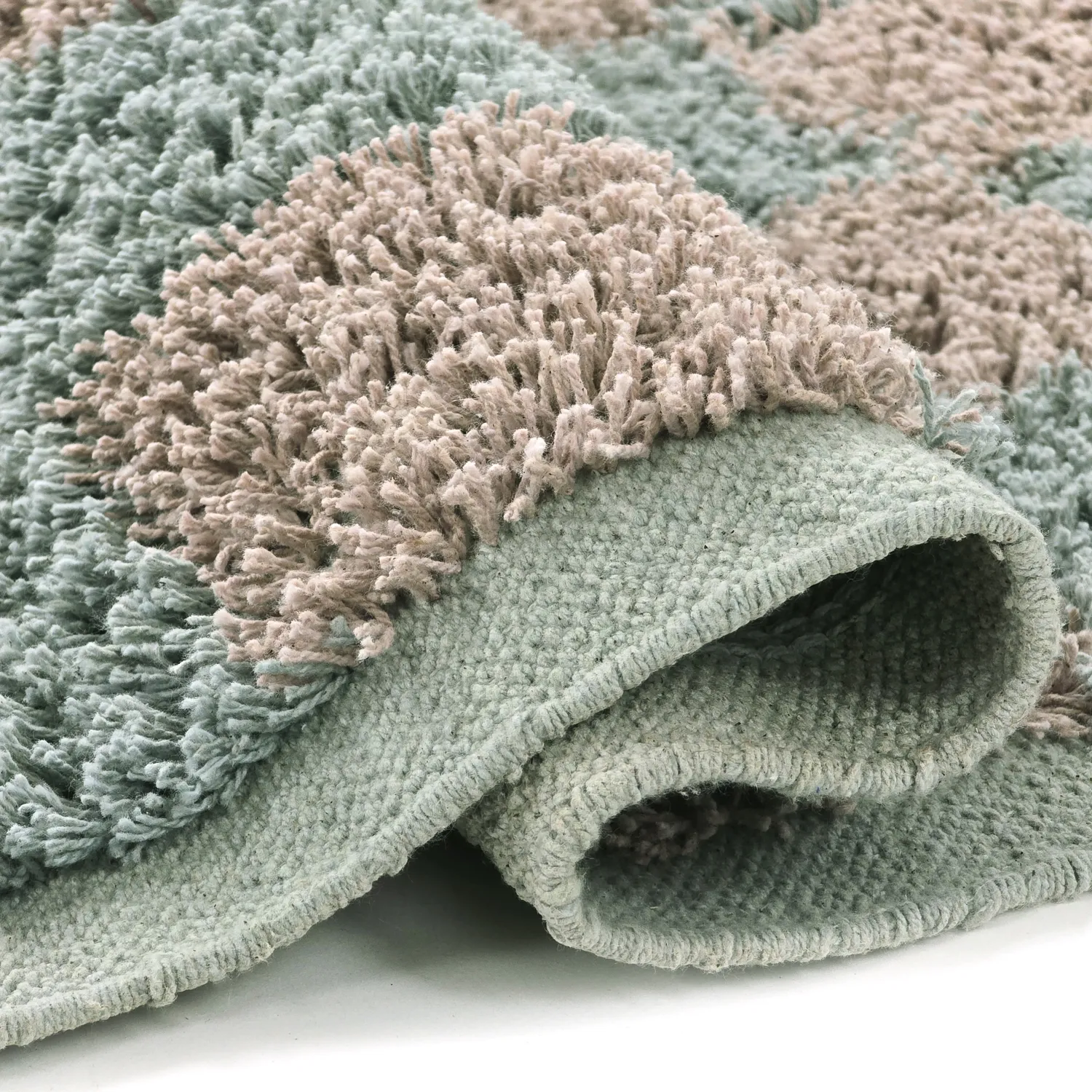 Shaggy rugs - Elsey Natural Cotton Shaggy (grey/pink)