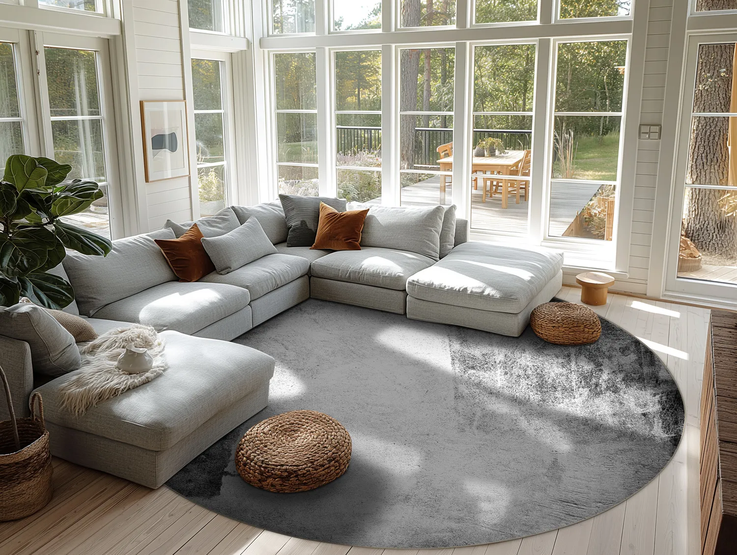 Round rug - Esperia (grey)