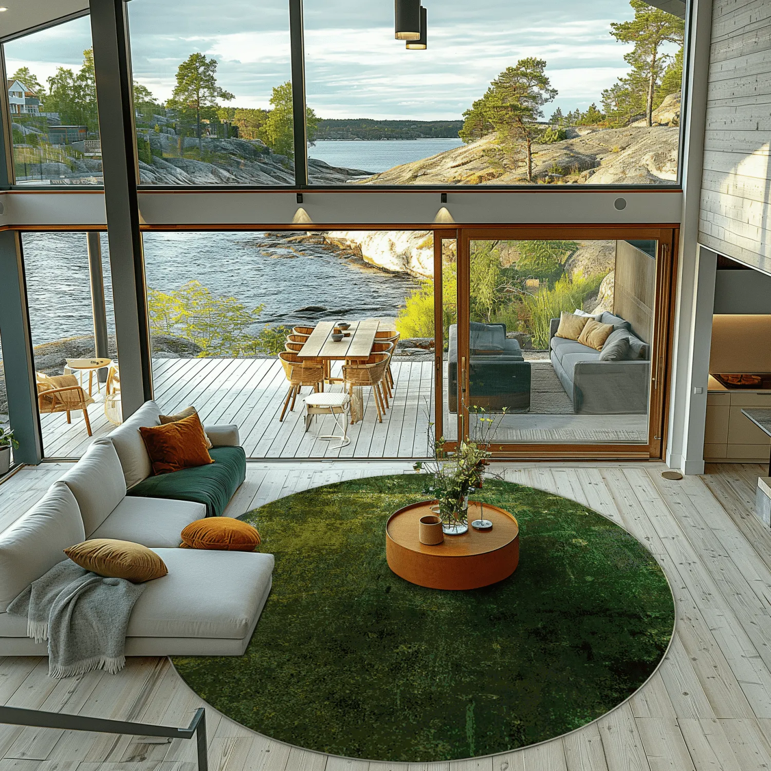 Round rug - Estrada (green)