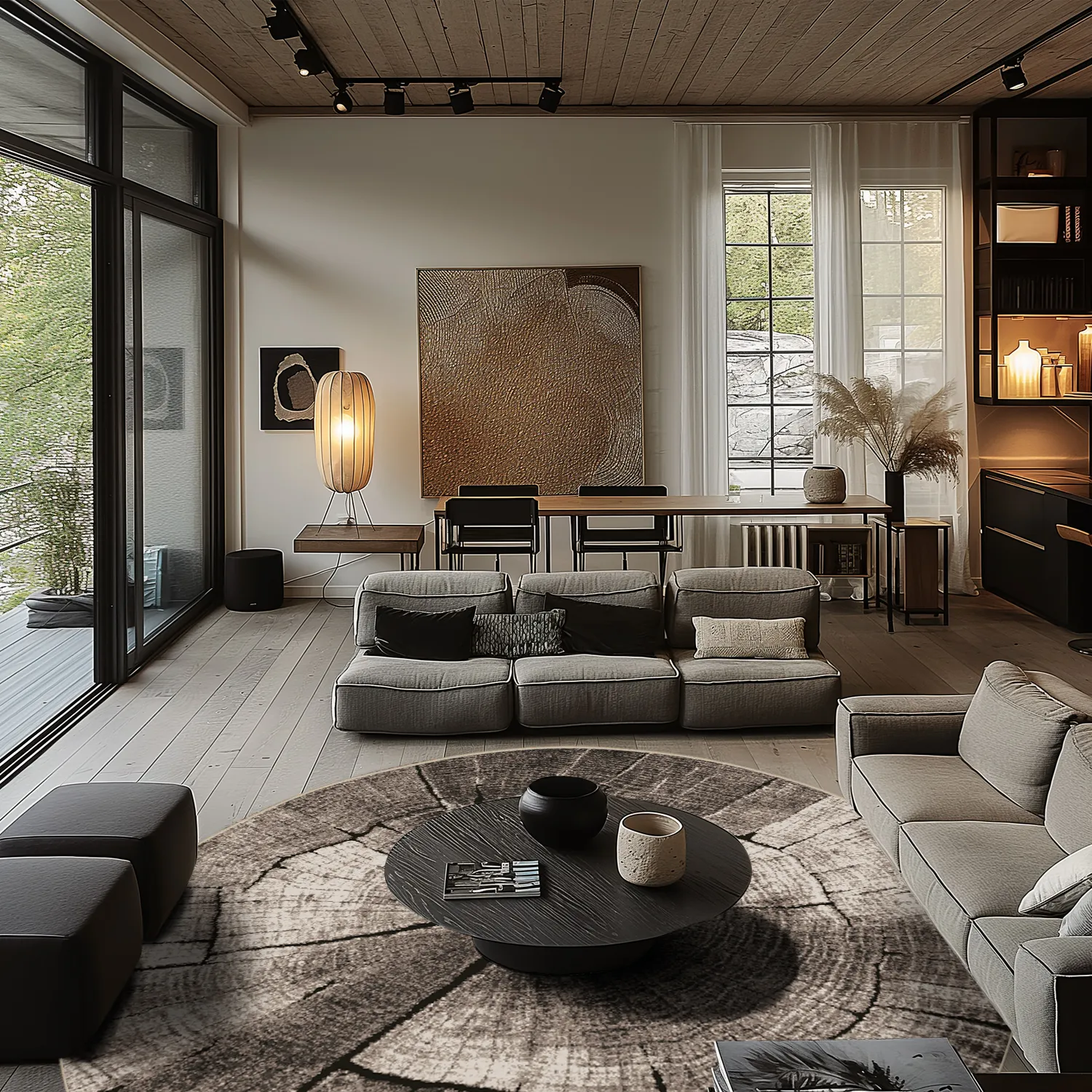 Round rug - Event (grey)
