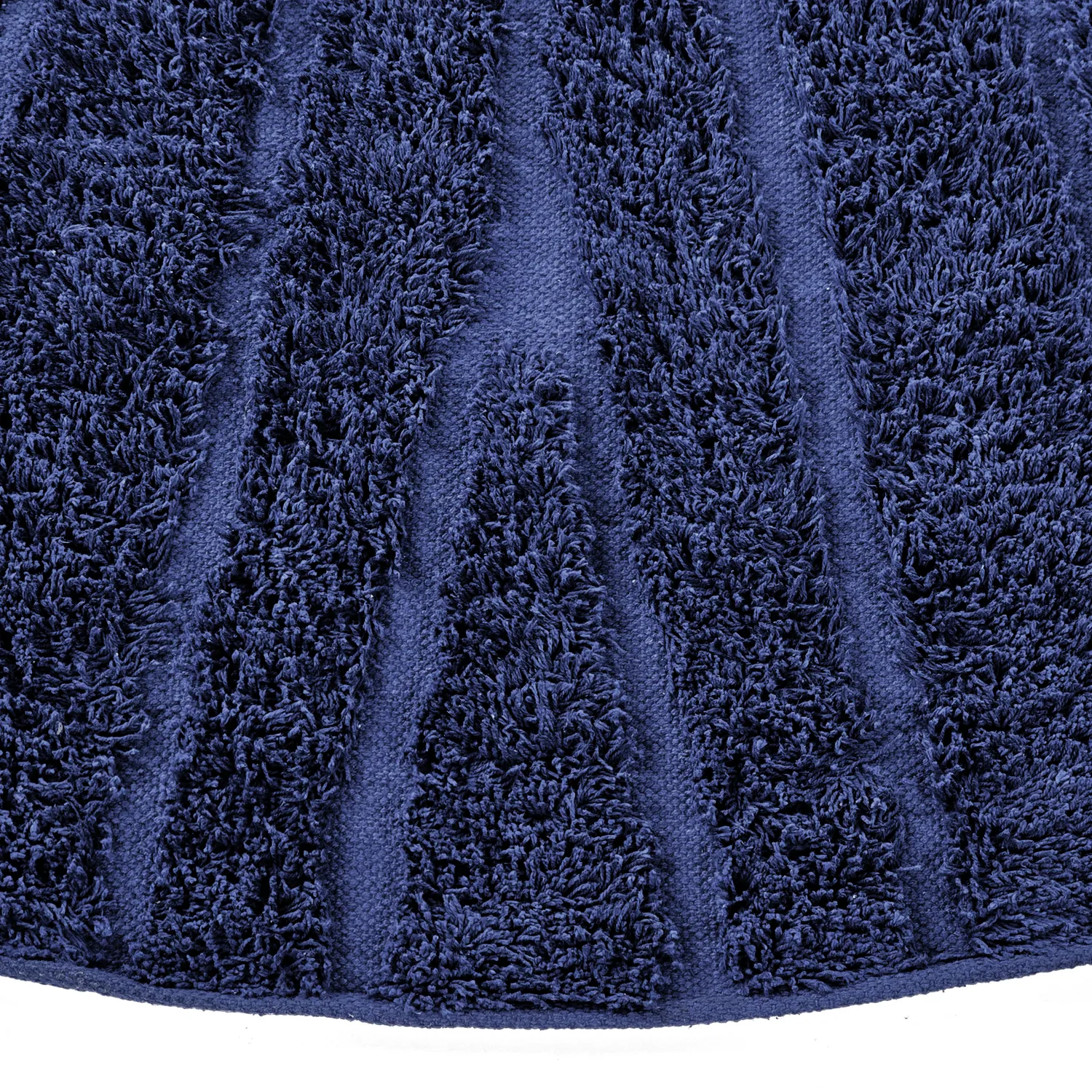 Round rug - Farley Natural Cotton Shaggy (blue)
