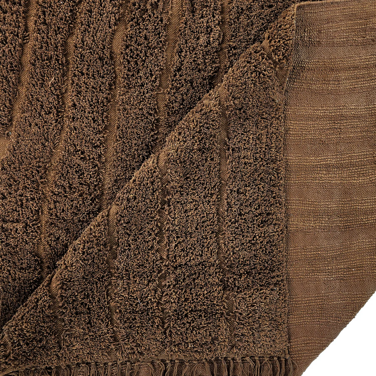 Shaggy rugs - Farley Natural Cotton Shaggy (brown)