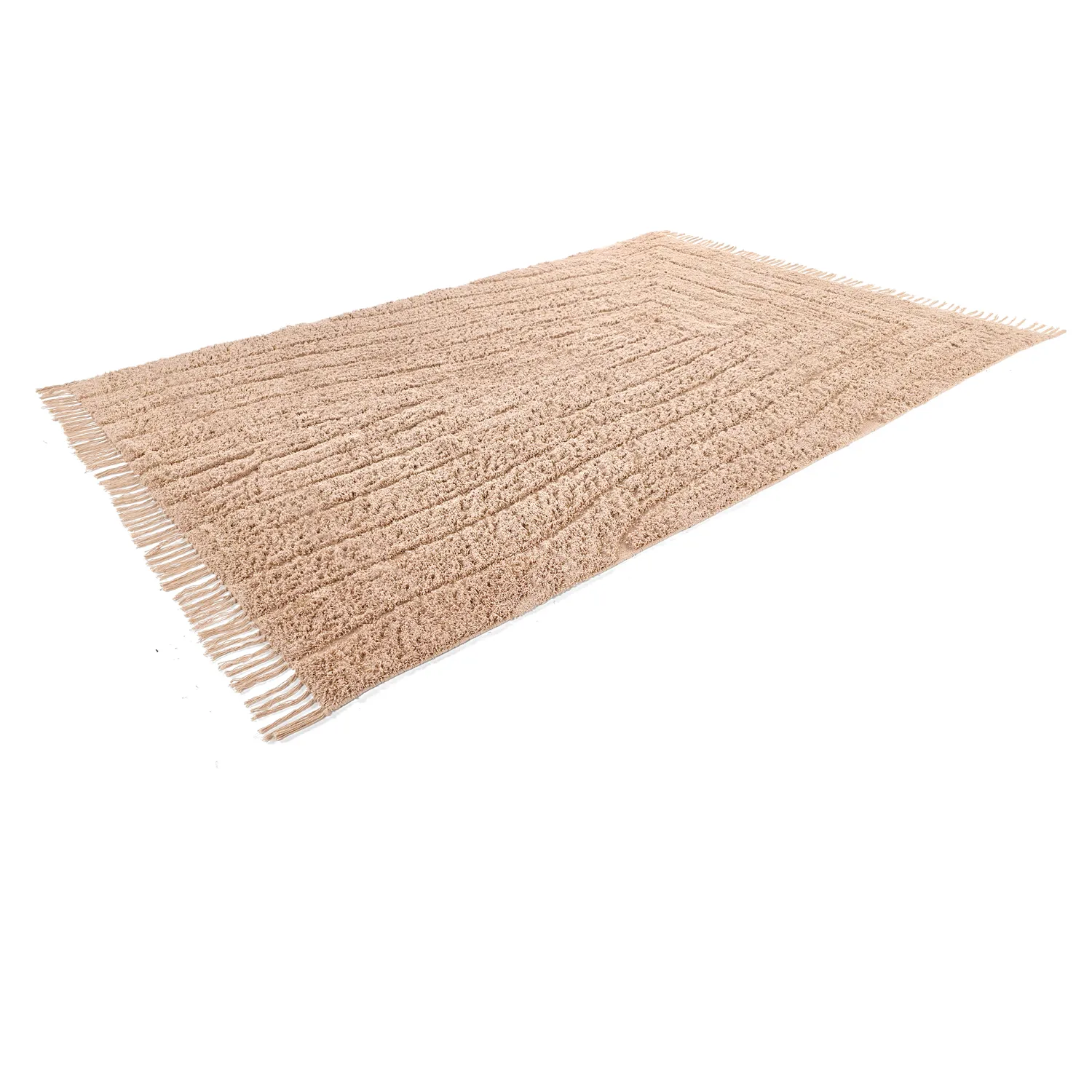 Shaggy rugs - Farley Natural Cotton Shaggy (pink)