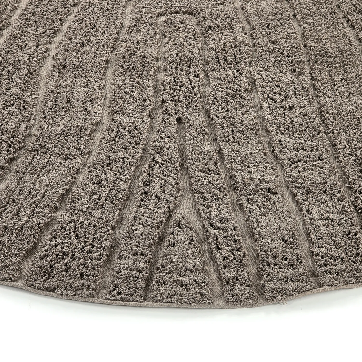 Round rug - Farley Natural Cotton Shaggy (taupe)