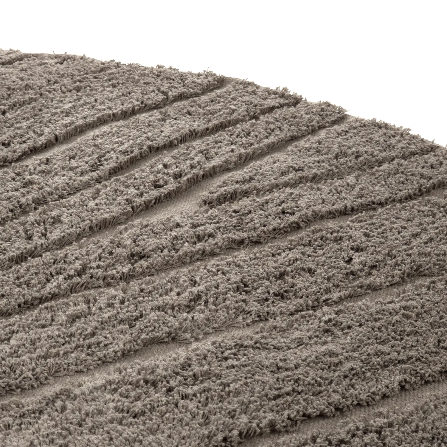 Round rug - Farley Natural Cotton Shaggy (taupe)