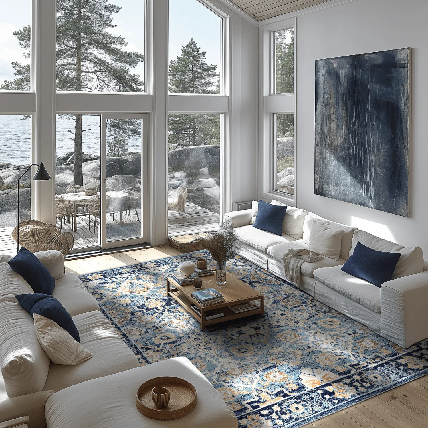 Wilton rug - Fernana (blue/multi)