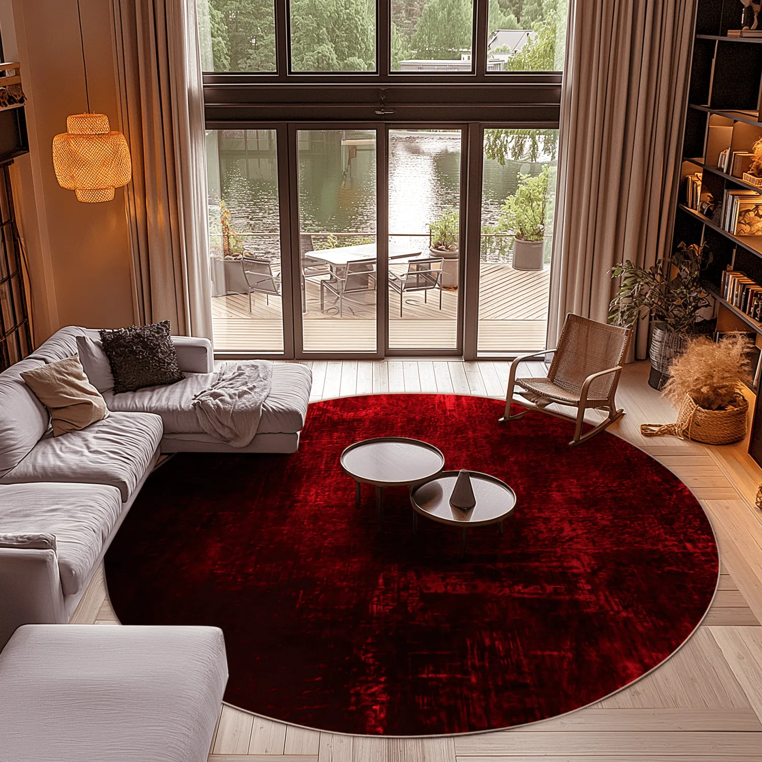 Round rug - Frome (red)