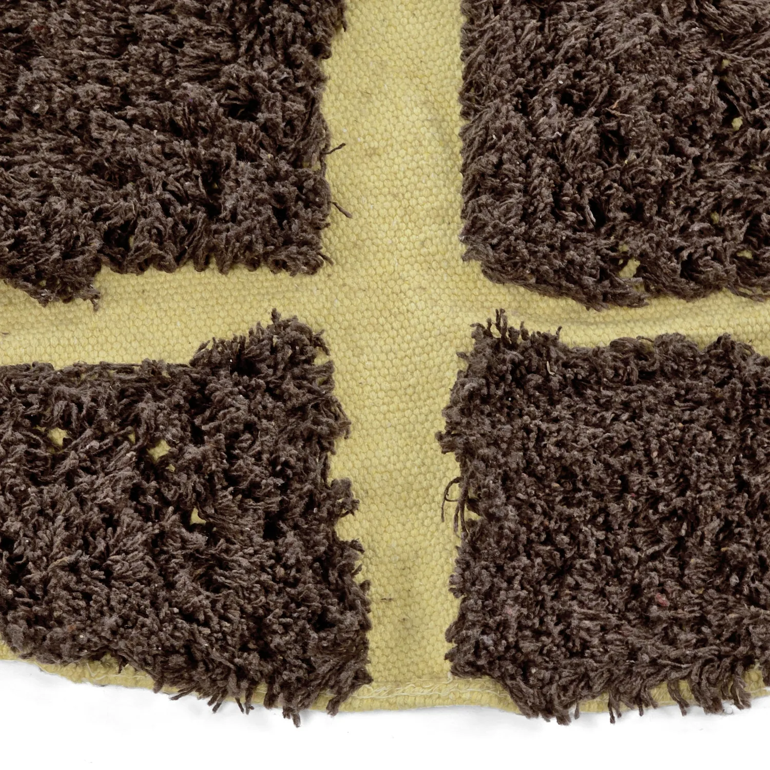 Round rug - Ikara Natural Cotton Shaggy (brown)
