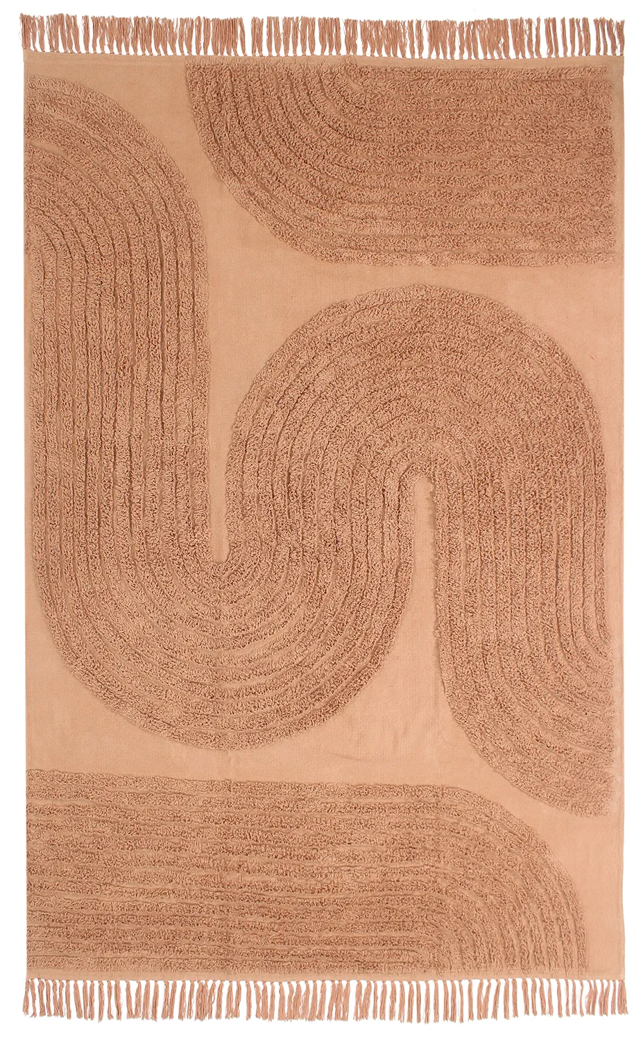 Shaggy rugs - Jovie Natural Cotton Shaggy (terracotta)