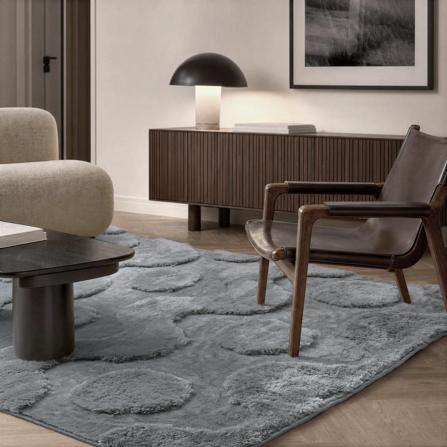 Shaggy rugs - Kavala (light grey)