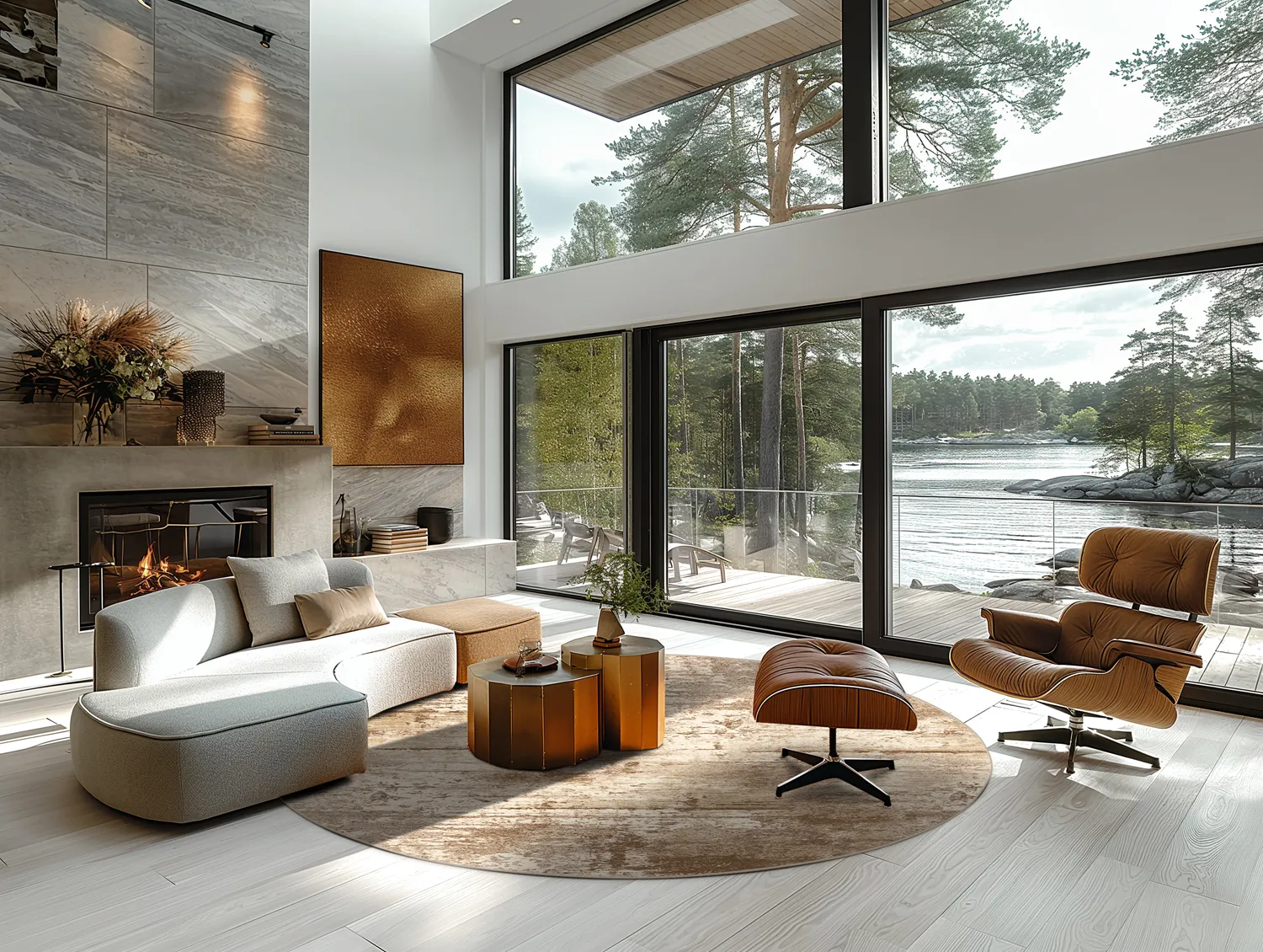 Round rug - Kebira (beige)