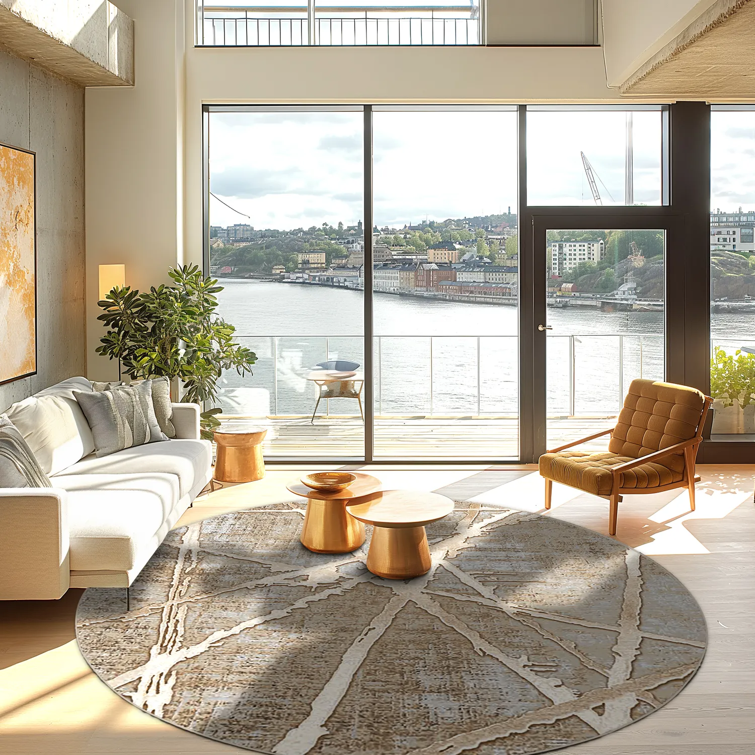 Round rug - Lagos (beige)