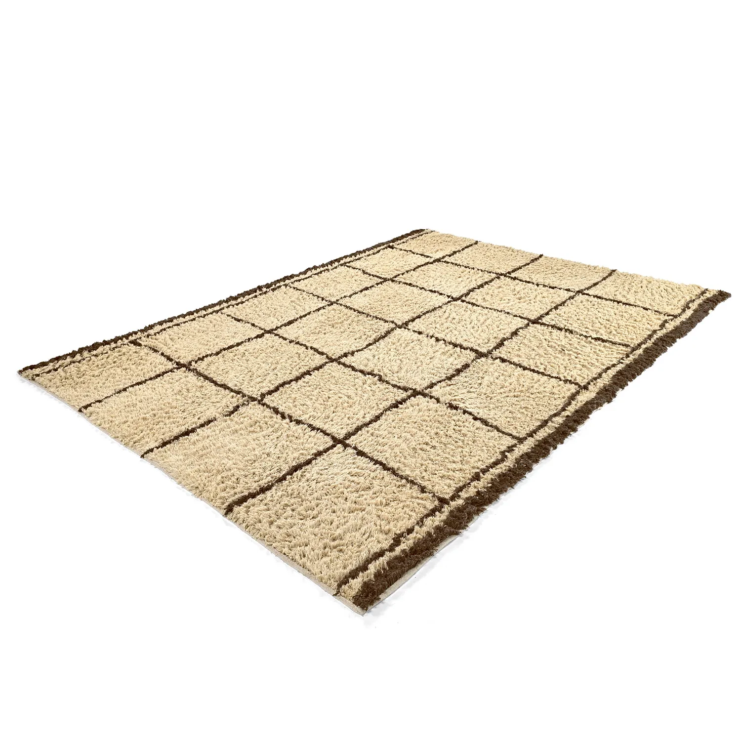 Shaggy rugs - Lana Natural Cotton Shaggy (beige/brown)